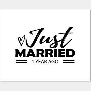 1st Wedding Anniversary - Just married 1 year ago Posters and Art